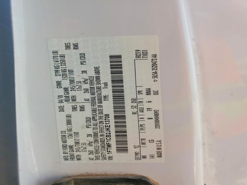 Продажа на аукционе авто 2018 Ford F150, vin: 1FTMF1CB2JKE13708, номер лота: 55928476