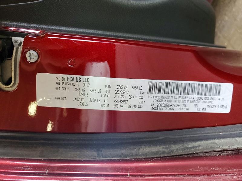 Продаж на аукціоні авто 2017 Dodge Grand Caravan, vin: 2C4RDGBG8HR707234, номер лоту: 56446156