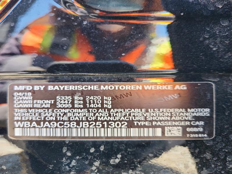 Продаж на аукціоні авто 2018 Bmw 530e, vin: WBAJA9C58JB251302, номер лоту: 56698486