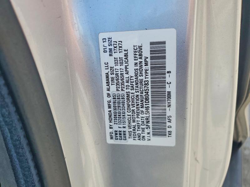 57215676 :رقم المزاد ، 5FNRL5H61DB045783 vin ، 2013 Honda Odyssey مزاد بيع