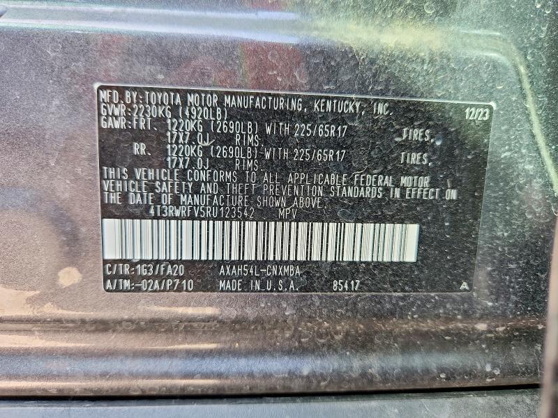 58777506 :رقم المزاد ، 4T3RWRFV5RU123542 vin ، 2024 Toyota Rav4 Hybrid مزاد بيع