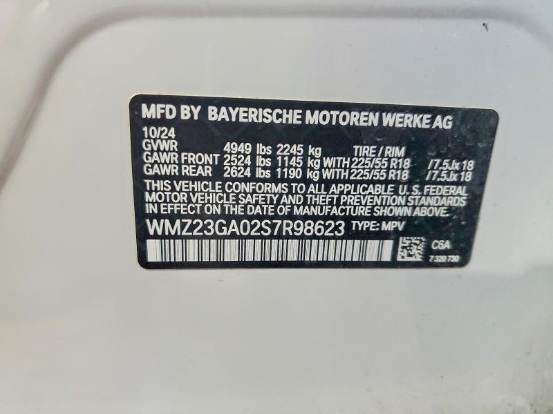 Продаж на аукціоні авто 2025 Mini Countryman, vin: WMZ23GA02S7R98623, номер лоту: 55956526
