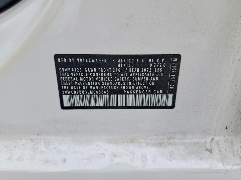 Продажа на аукционе авто 2020 Volkswagen Jetta, vin: 3VWCB7BU3LM065665, номер лота: 57022896