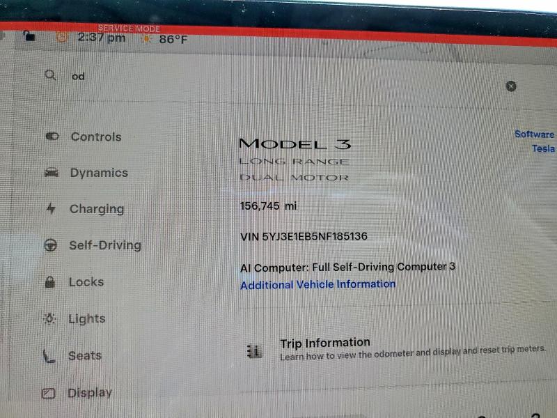 Продаж на аукціоні авто 2022 Tesla Model 3, vin: 5YJ3E1EB5NF185136, номер лоту: 55395306