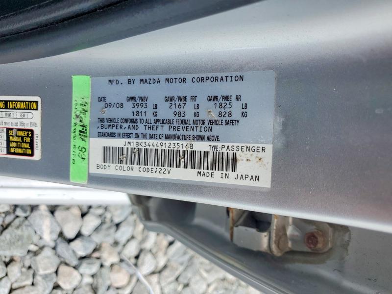 2009 Mazda 3 მანქანა იყიდება აუქციონზე, vin: JM1BK344491235168, აუქციონის ნომერი: 58762976