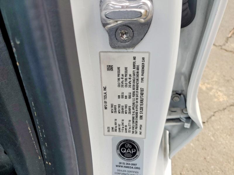 Продаж на аукціоні авто 2020 Tesla Model 3, vin: 5YJ3E1EA9LF740187, номер лоту: 59543716
