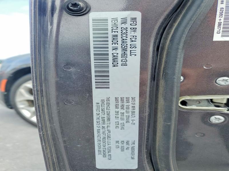Aukcja sprzedaży 2021 Chrysler 300, vin: 2C3CCAAG5MH601318, numer aukcji: 55839496