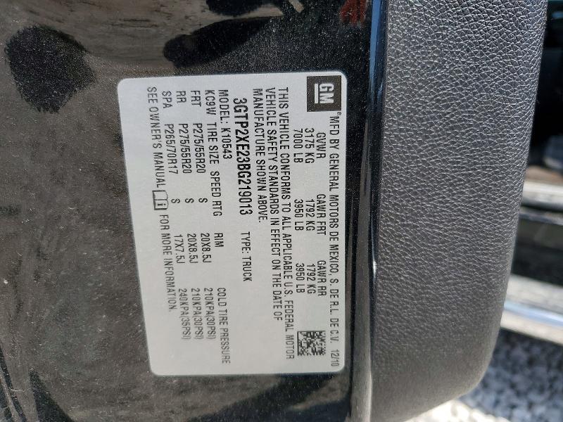 2011 Gmc Sierra მანქანა იყიდება აუქციონზე, vin: 3GTP2XE23BG219013, აუქციონის ნომერი: 55475486