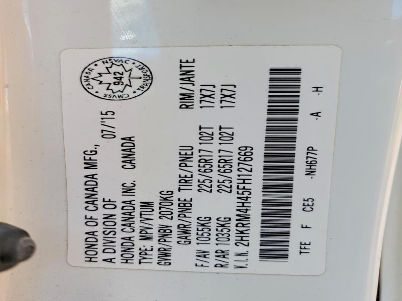 Aukcja sprzedaży 2015 Honda Cr-v, vin: 2HKRM4H45FH127669, numer aukcji: 57960166