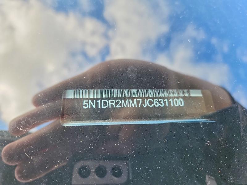 2018 Nissan Pathfinder მანქანა იყიდება აუქციონზე, vin: 5N1DR2MM7JC631100, აუქციონის ნომერი: 55233326