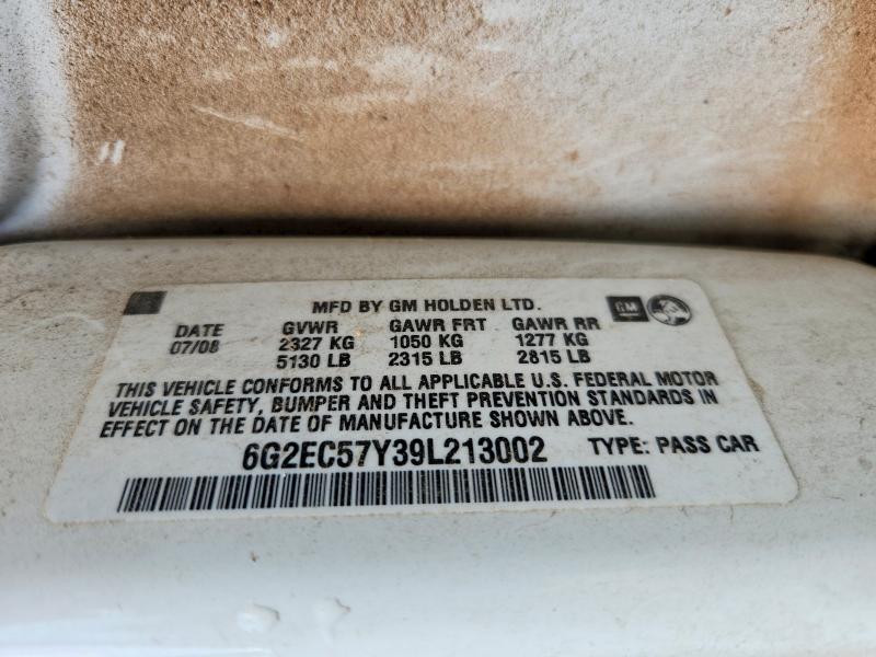 56975826 :رقم المزاد ، 6G2EC57Y39L213002 vin ، 2009 Pontiac G8 مزاد بيع