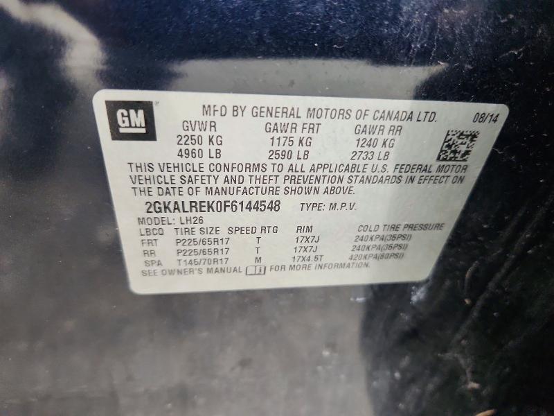 Aukcja sprzedaży 2015 Gmc Terrain, vin: 2GKALREK0F6144548, numer aukcji: 57249926