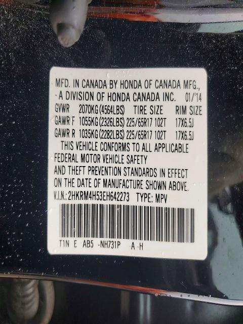 Продаж на аукціоні авто 2014 Honda Cr-v, vin: 2HKRM4H53EH642273, номер лоту: 56343096