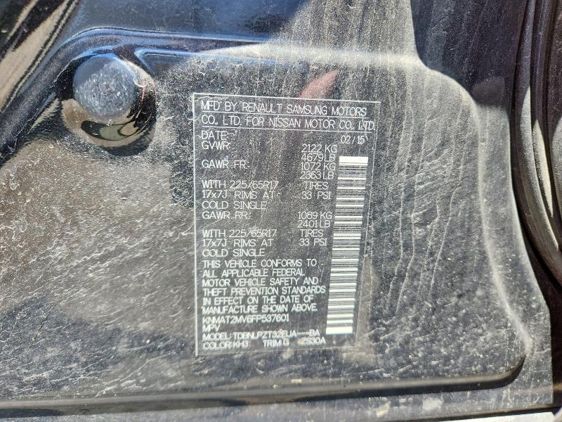 2015 Nissan Rogue მანქანა იყიდება აუქციონზე, vin: KNMAT2MV6FP537601, აუქციონის ნომერი: 55697626