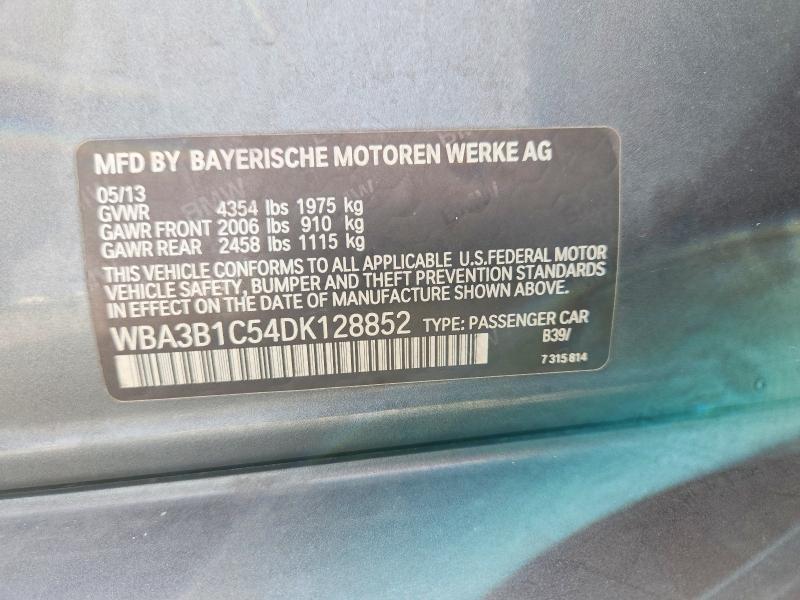 56421666 :رقم المزاد ، WBA3B1C54DK128852 vin ، 2013 Bmw 320 مزاد بيع