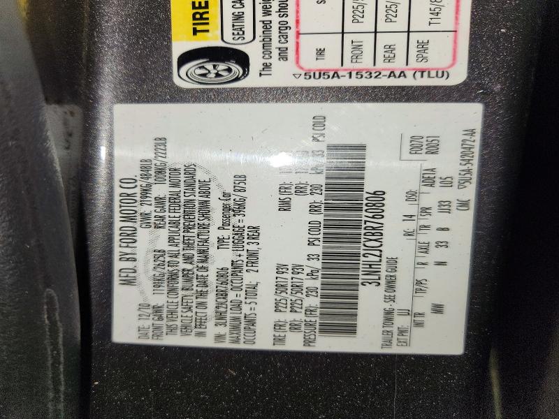 Aukcja sprzedaży 2011 Lincoln Mkz, vin: 3LNHL2JCXBR760806, numer aukcji: 58445996
