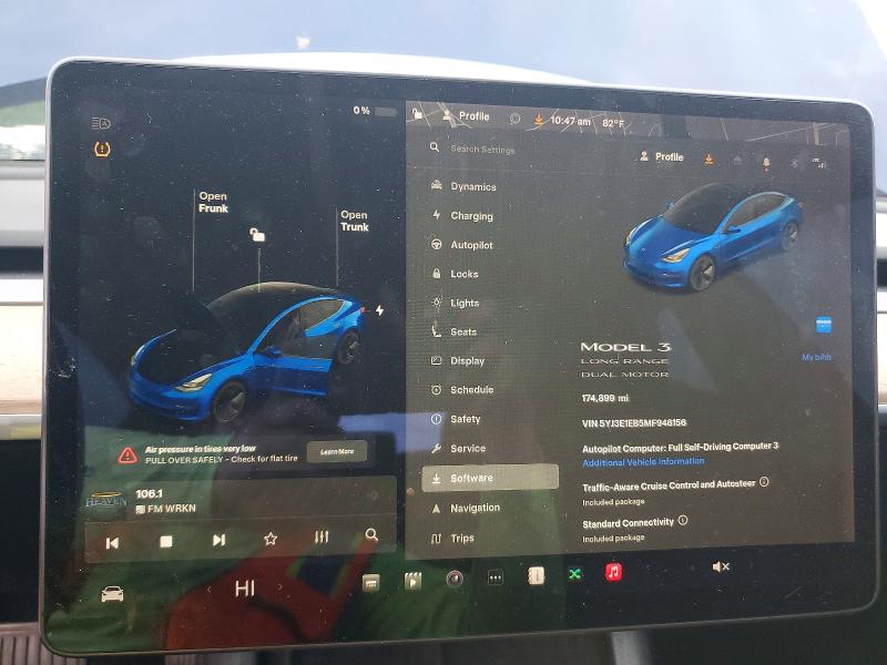Продажа на аукционе авто 2021 Tesla Model 3, vin: 5YJ3E1EB5MF948156, номер лота: 57263396