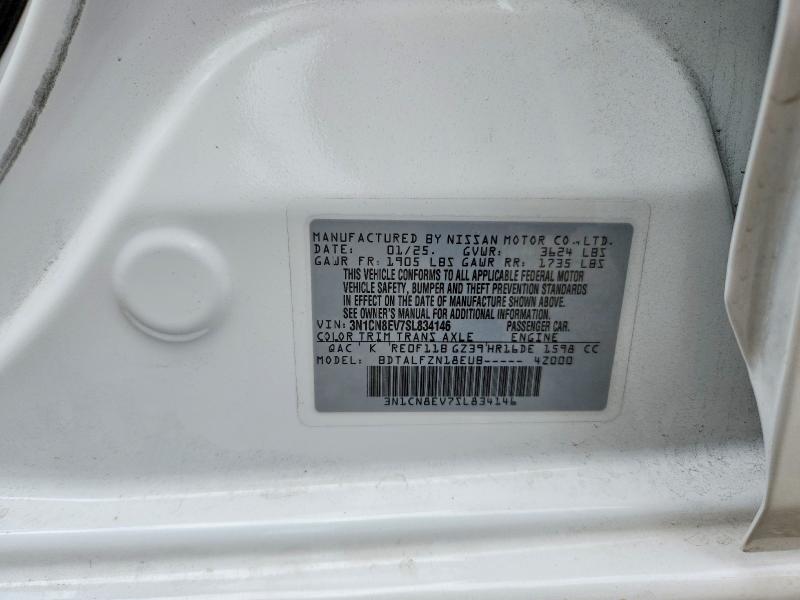 Aukcja sprzedaży 2025 Nissan Versa, vin: 3N1CN8EV7SL834146, numer aukcji: 57895276