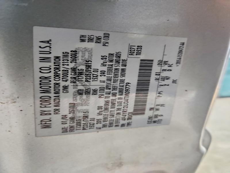 Aukcja sprzedaży 2004 Mazda B3000, vin: 4F4YR12U34TM09779, numer aukcji: 58454796