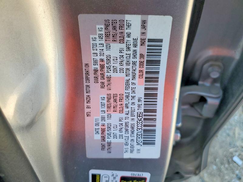 Продажа на аукционе авто 2012 Mazda Cx-9, vin: JM3TB3DV3C0334369, номер лота: 57049036