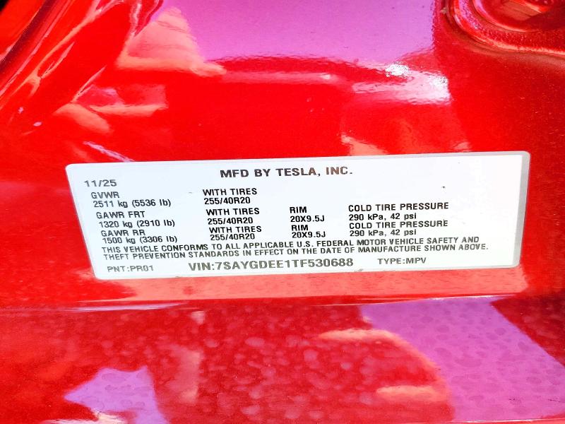 Продажа на аукционе авто 2026 Tesla Model Y, vin: 7SAYGDEE1TF530688, номер лота: 57959126