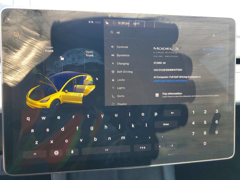 Продаж на аукціоні авто 2021 Tesla Model 3, vin: 5YJ3E1EB1MF077921, номер лоту: 57368446