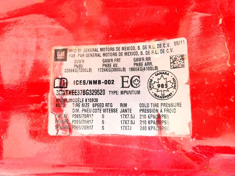 2011 Chevrolet Avalanche მანქანა იყიდება აუქციონზე, vin: 3GNTKEE37BG329520, აუქციონის ნომერი: 57005796