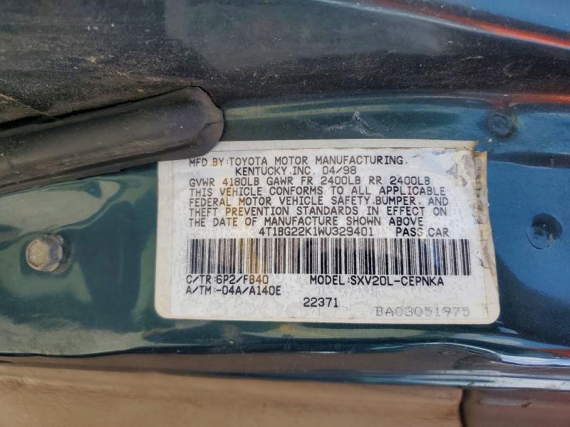Aukcja sprzedaży 1998 Toyota Camry, vin: 4T1BG22K1WU329401, numer aukcji: 85622995