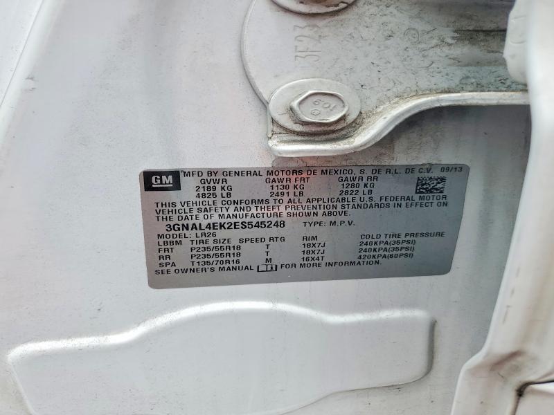 56871006 :رقم المزاد ، 3GNAL4EK2ES545248 vin ، 2014 Chevrolet Captiva مزاد بيع
