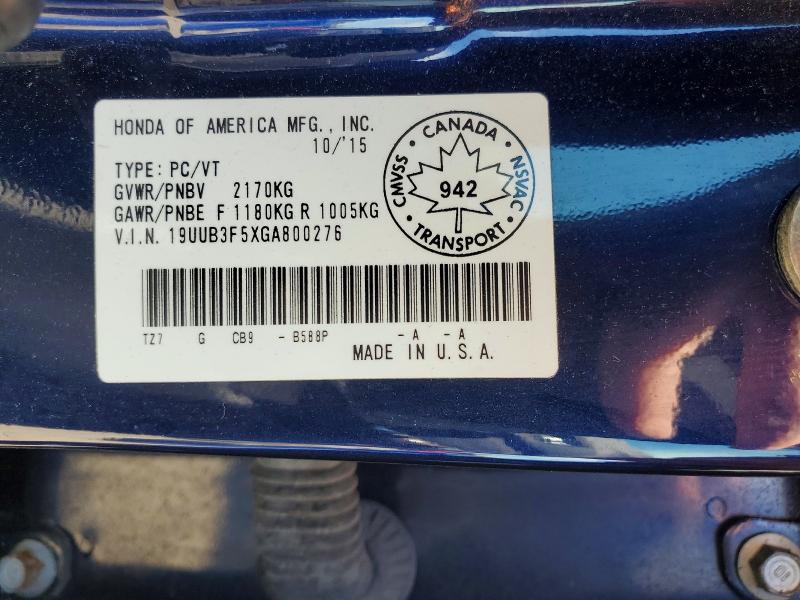 Продажа на аукционе авто 2016 Acura Tlx, vin: 19UUB3F5XGA800276, номер лота: 57301786