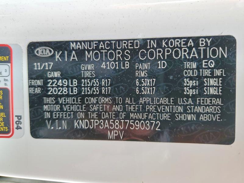 2018 Kia Soul მანქანა იყიდება აუქციონზე, vin: KNDJP3A58J7590372, აუქციონის ნომერი: 56325326