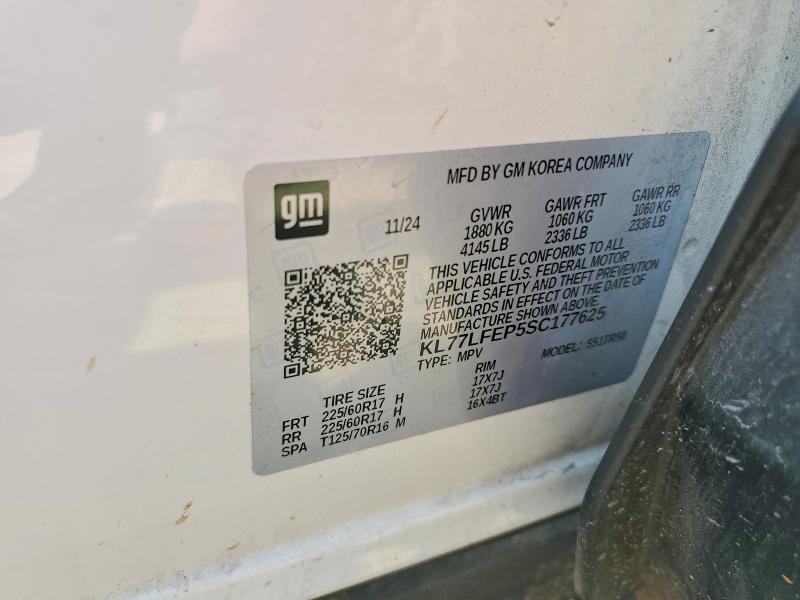 Продаж на аукціоні авто 2025 Chevrolet Trax, vin: KL77LFEP5SC177625, номер лоту: 56790426