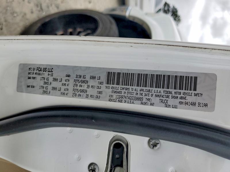 2016 Ram 1500 მანქანა იყიდება აუქციონზე, vin: 1C6RR7NT4GS330089, აუქციონის ნომერი: 57826616
