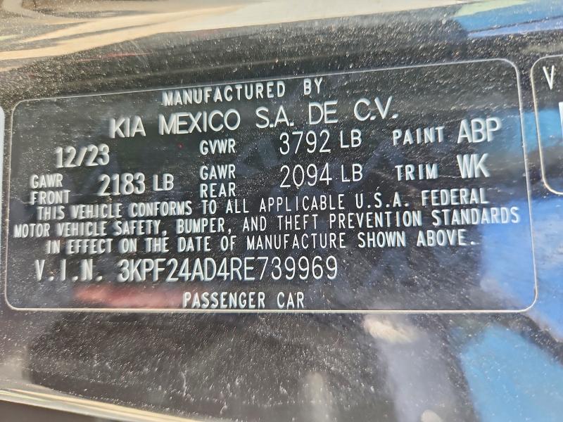 Продажа на аукционе авто 2024 Kia Forte, vin: 3KPF24AD4RE739969, номер лота: 56525286