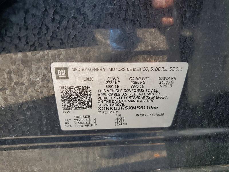Продаж на аукціоні авто 2021 Chevrolet Blazer, vin: 3GNKBJRSXMS511055, номер лоту: 55502996
