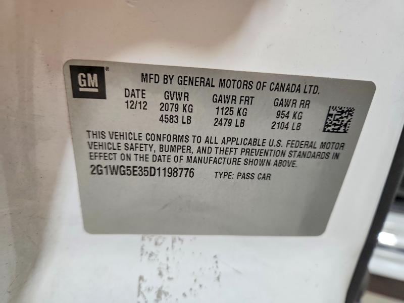 58813986 :رقم المزاد ، 2G1WG5E35D1198776 vin ، 2013 Chevrolet Impala مزاد بيع