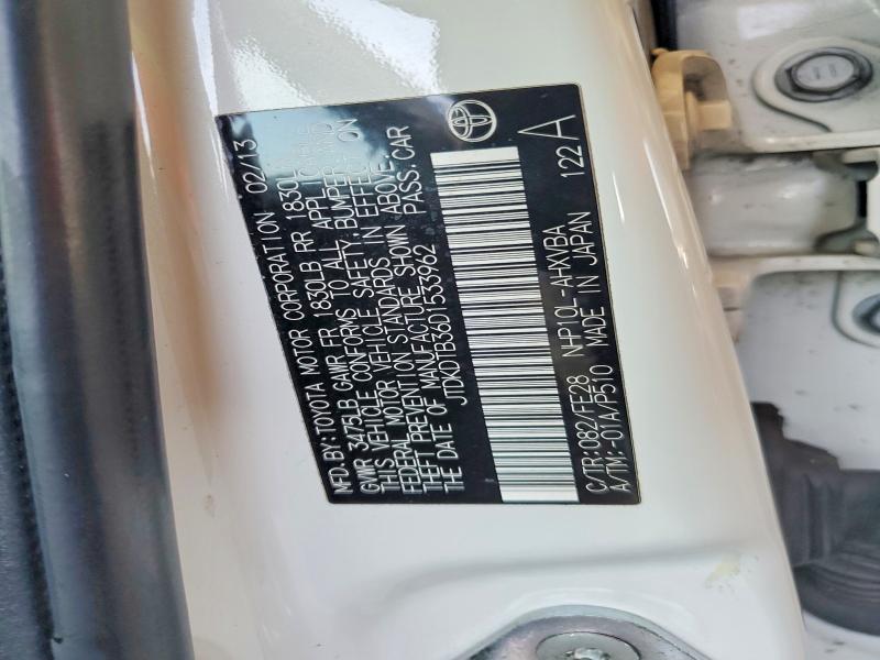 Aukcja sprzedaży 2013 Toyota Prius C, vin: JTDKDTB36D1533962, numer aukcji: 55654986