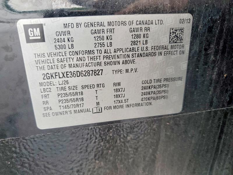 Продажа на аукционе авто 2013 Gmc Terrain, vin: 2GKFLXE36D6287827, номер лота: 58354386