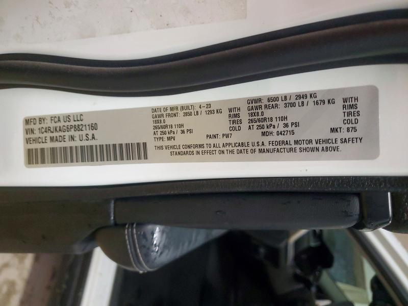 57262166 :رقم المزاد ، 1C4RJKAG6P8821160 vin ، 2023 Jeep Grand Cherokee مزاد بيع