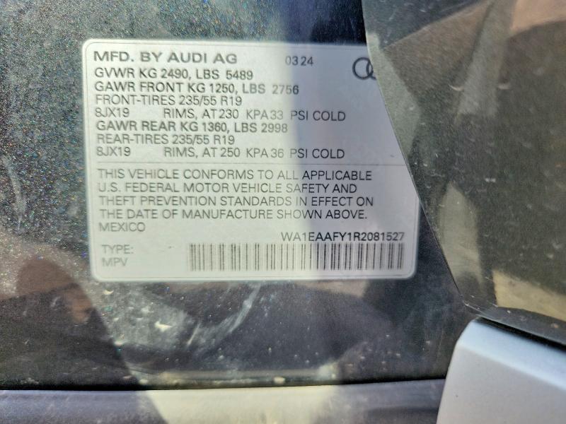 Продажа на аукционе авто 2024 Audi Q5, vin: WA1EAAFY1R2081527, номер лота: 58369056