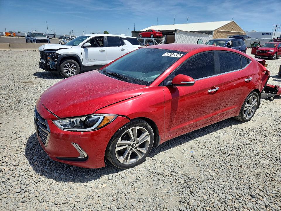 Продаж на аукціоні авто 2017 Hyundai Elantra, vin: 5NPD84LF5HH156955, номер лоту: 57584746