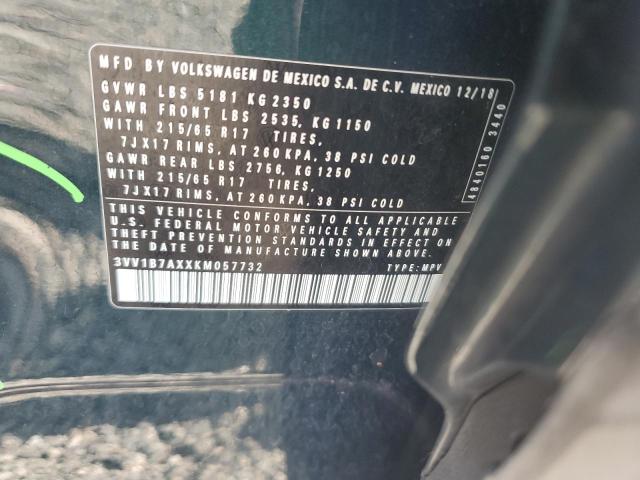 57323756 :رقم المزاد ، 3VV1B7AXXKM057732 vin ، 2019 Volkswagen Tiguan مزاد بيع