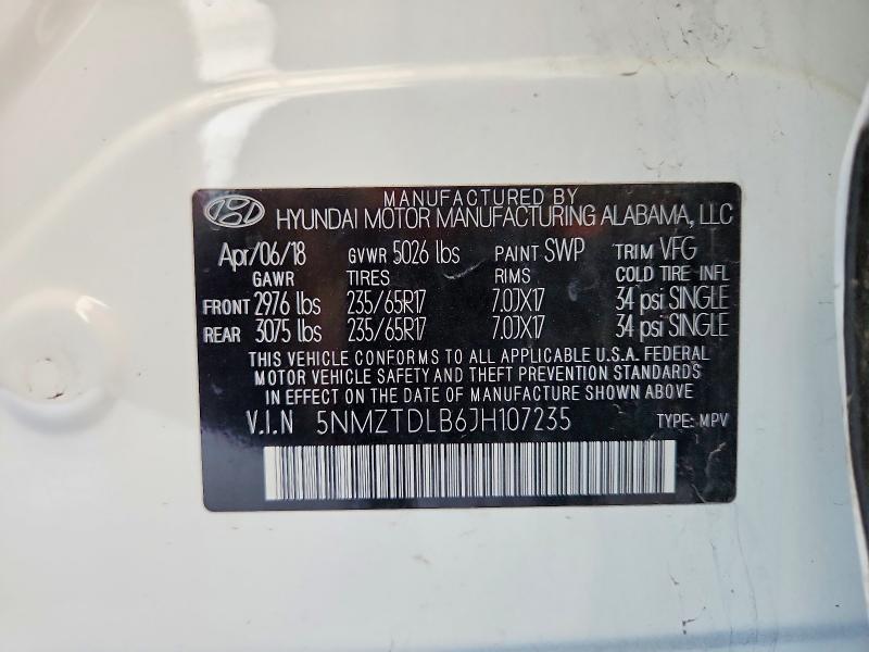 Продажа на аукционе авто 2018 Hyundai Santa Fe Sport, vin: 5NMZTDLB6JH107235, номер лота: 57487416
