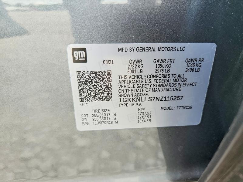 Продаж на аукціоні авто 2022 Gmc Acadia, vin: 1GKKNLLS7NZ115257, номер лоту: 57419926