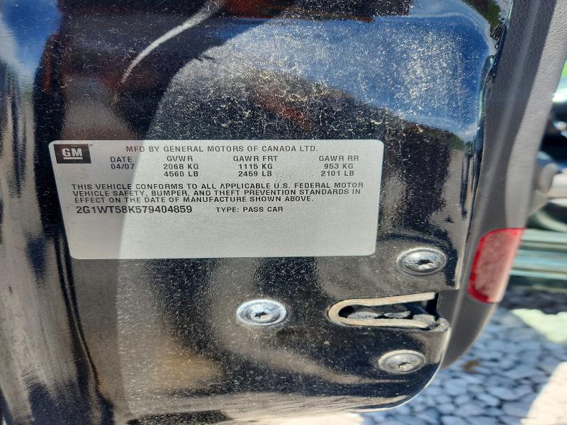 55796456 :رقم المزاد ، 2G1WT58K579404859 vin ، 2007 Chevrolet Impala مزاد بيع