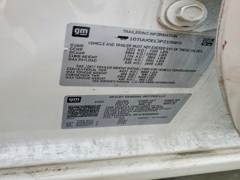 Auction sale of the 2023 Gmc Sierra, vin: 1GTUUGEL3PZ105803, lot number: 56004426
