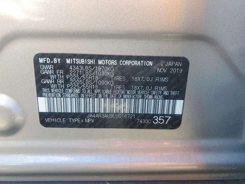 Aukcja sprzedaży 2020 Mitsubishi Outlander Sport, vin: JA4AR3AU9LU016721, numer aukcji: 57370816