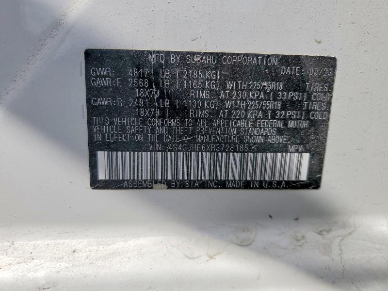 Aukcja sprzedaży 2024 Subaru Crosstrek, vin: 4S4GUHF6XR3728185, numer aukcji: 55765866