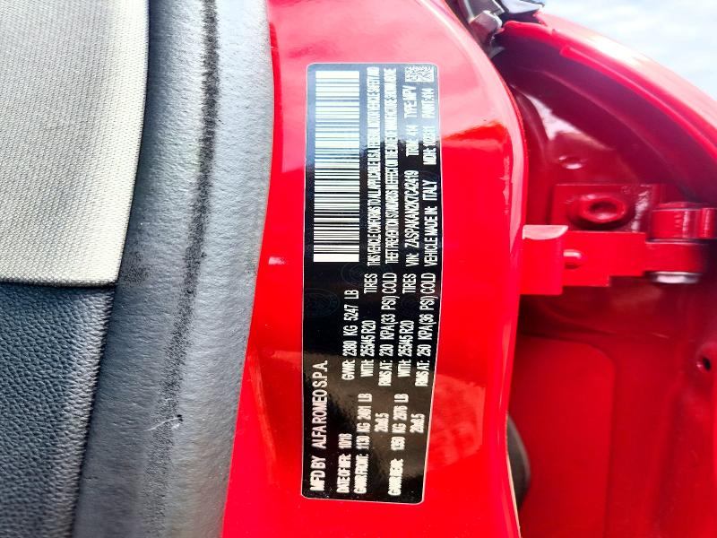2019 Alfa Romeo Stelvio მანქანა იყიდება აუქციონზე, vin: ZASPAKAN2K7C42419, აუქციონის ნომერი: 55395006
