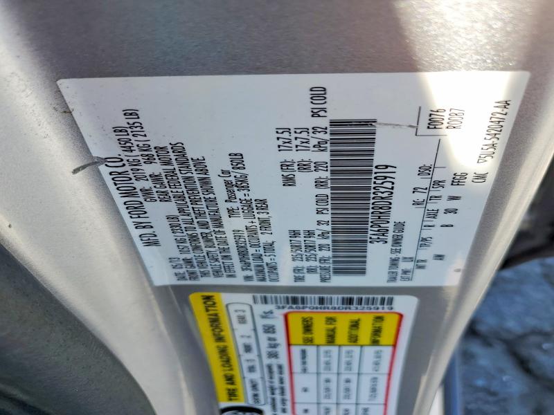 Продажа на аукционе авто 2013 Ford Fusion, vin: 3FA6P0HR8DR325919, номер лота: 58301756
